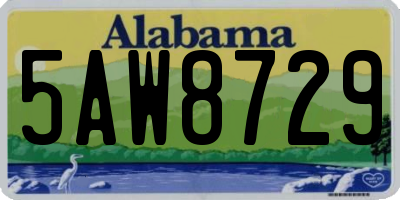 AL license plate 5AW8729