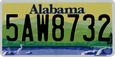 AL license plate 5AW8732