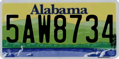 AL license plate 5AW8734