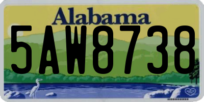 AL license plate 5AW8738