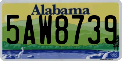 AL license plate 5AW8739