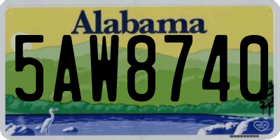 AL license plate 5AW8740