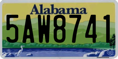 AL license plate 5AW8741