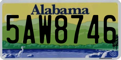 AL license plate 5AW8746