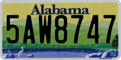 AL license plate 5AW8747