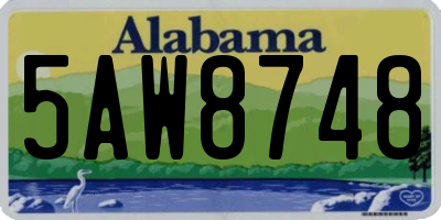 AL license plate 5AW8748