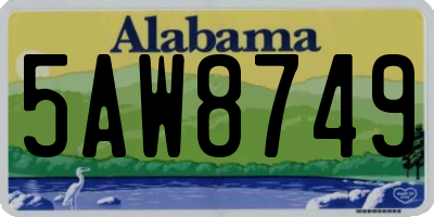 AL license plate 5AW8749