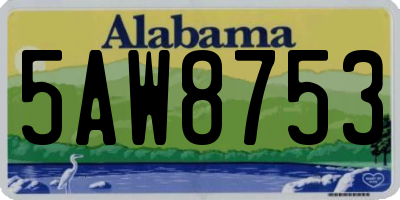 AL license plate 5AW8753