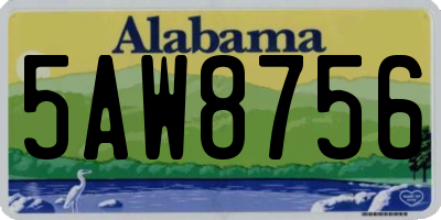 AL license plate 5AW8756