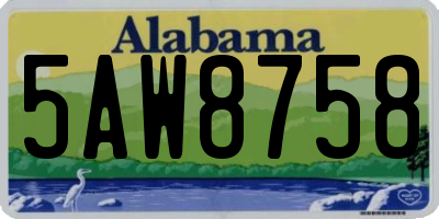 AL license plate 5AW8758