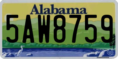 AL license plate 5AW8759
