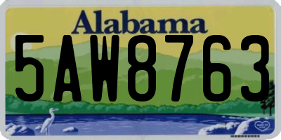 AL license plate 5AW8763