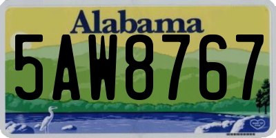 AL license plate 5AW8767