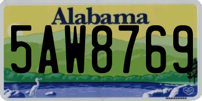 AL license plate 5AW8769