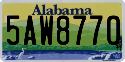 AL license plate 5AW8770