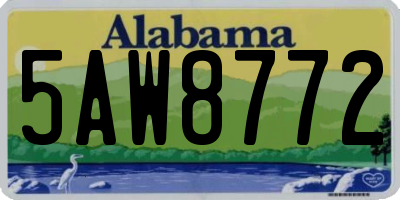 AL license plate 5AW8772