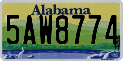 AL license plate 5AW8774