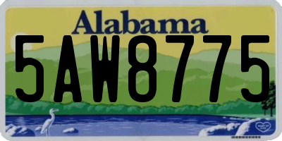 AL license plate 5AW8775
