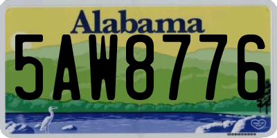 AL license plate 5AW8776