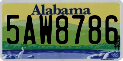 AL license plate 5AW8786