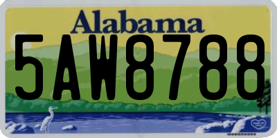 AL license plate 5AW8788