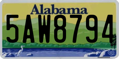 AL license plate 5AW8794