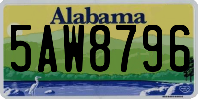AL license plate 5AW8796