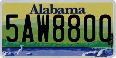 AL license plate 5AW8800