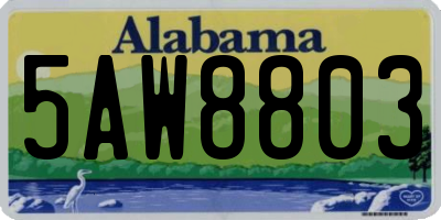 AL license plate 5AW8803