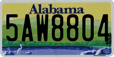 AL license plate 5AW8804