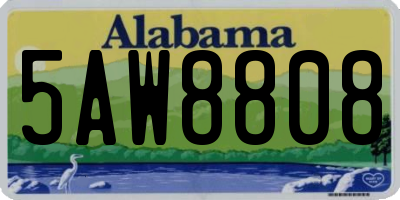 AL license plate 5AW8808