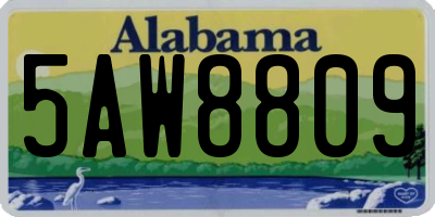 AL license plate 5AW8809