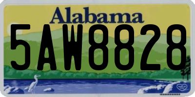 AL license plate 5AW8828