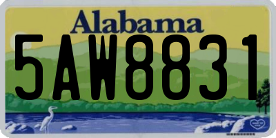 AL license plate 5AW8831
