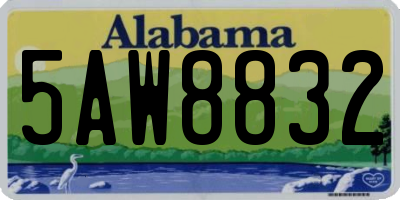 AL license plate 5AW8832