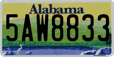 AL license plate 5AW8833