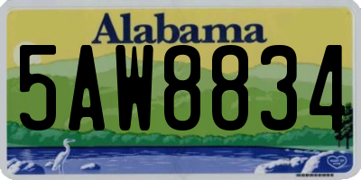 AL license plate 5AW8834