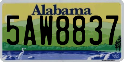 AL license plate 5AW8837