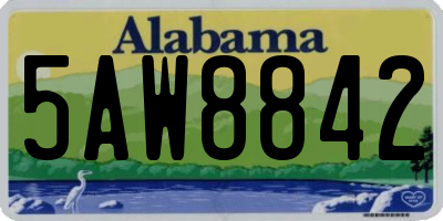AL license plate 5AW8842