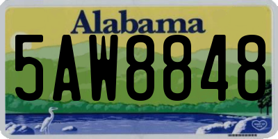 AL license plate 5AW8848