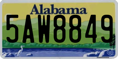 AL license plate 5AW8849