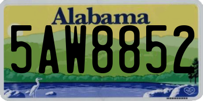 AL license plate 5AW8852