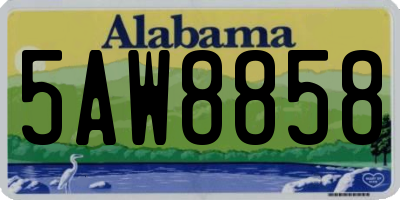 AL license plate 5AW8858