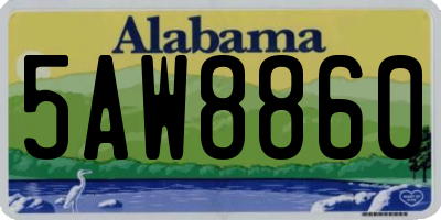 AL license plate 5AW8860