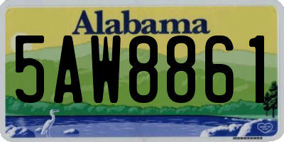 AL license plate 5AW8861