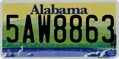 AL license plate 5AW8863