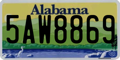 AL license plate 5AW8869
