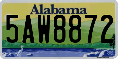 AL license plate 5AW8872