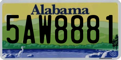 AL license plate 5AW8881
