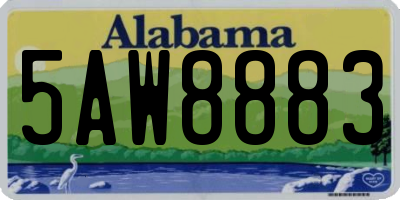 AL license plate 5AW8883